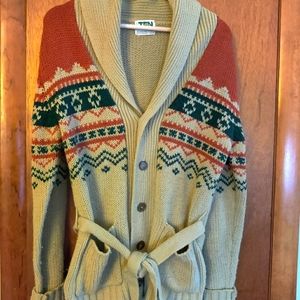 Vintage 70s western style men's cardigan Ten West